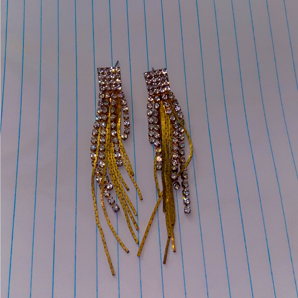 Elegant Gold and Silver Dangle Earrings